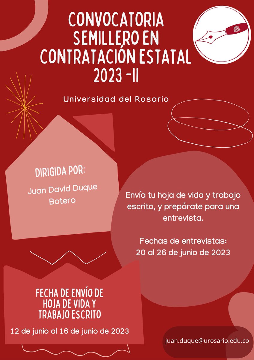 DuqueBoteroCons's tweet photo. ¡Si estas interesado en ingresar a nuestro Semillero mandanos tu correo por mensaje interno!

#SemConEst #Transformando #Alcaldía https://t.co/fcqRGtaDRN