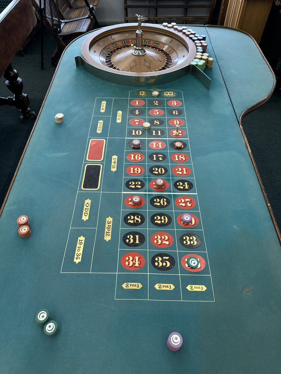 AshleyLCrockett's tweet photo. For all of my adult gamers: I stopped by the History of Hot Springs Gaming Museum and you will never believe what new tv series this table will be featured in! Let’s just say if you’re a Yellowstone fan, you’re gonna be excited! #kark4 #fox16 https://t.co/75HS4NW6AQ