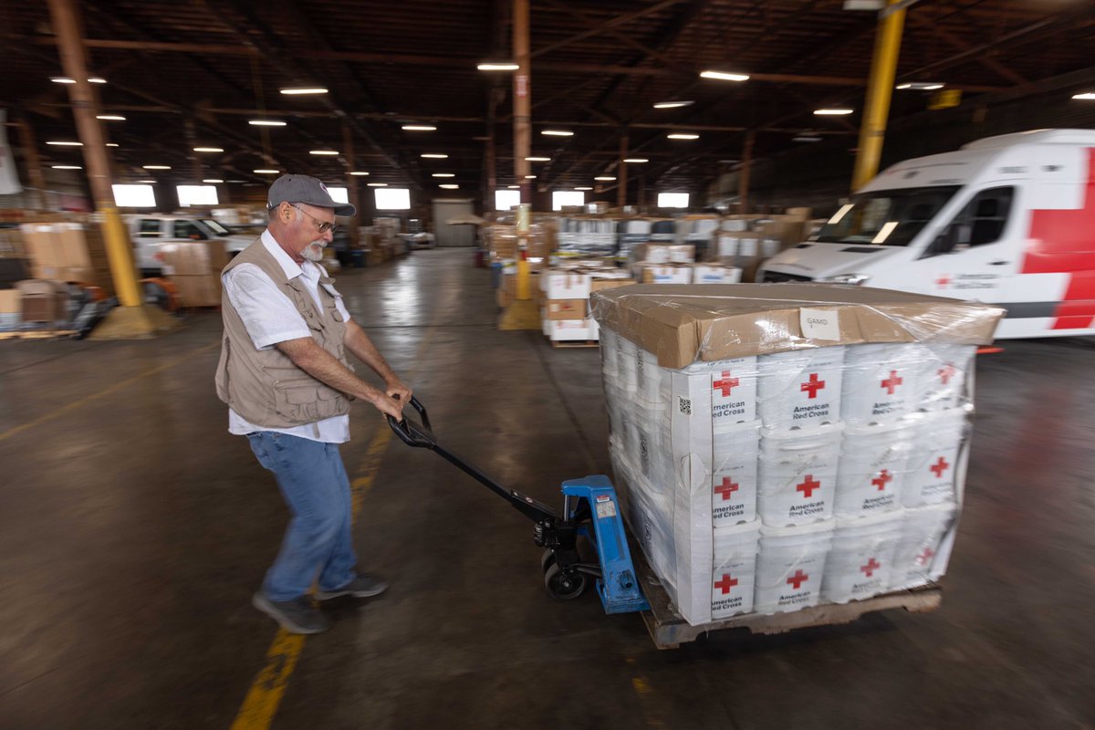 RedCross's tweet photo. Typhoon #Mawar is the strongest storm to have impacted Guam in the past 20 years. Most of the island is without power, and some areas are flooded and without water or means of communication. 💔

As many as 200 trained disaster workers with thousands of relief supply items are ready to join their fellow Red Crossers already on the ground in Guam. ⛑️ We are coordinating closely with local officials, and we’re ready to support sheltering and feeding operations, distribute relief supplies, and assess damage.