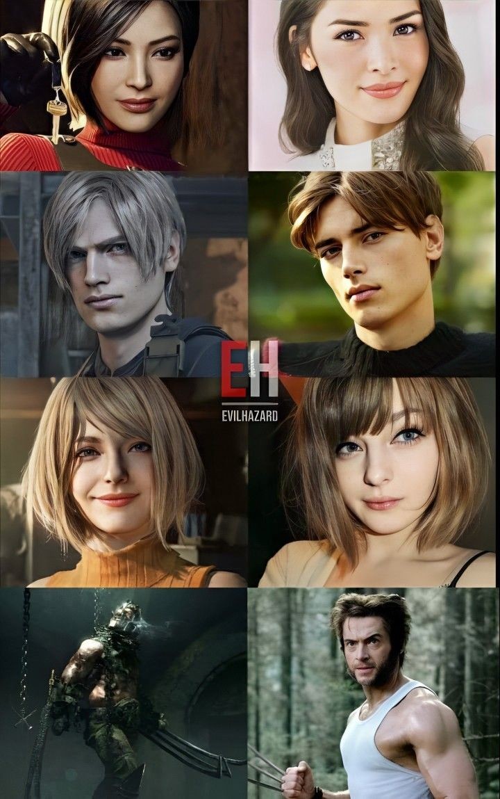 Resident Evil characters face models in 2023