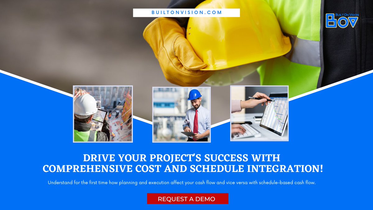 BuiltOnVision's tweet photo. Stop project delays and budget overruns! Our integrated management solution puts you in control of costs and schedules. Make informed decisions for success. #builtonvision #construction #advancedAI https://t.co/wuZjEU26gG