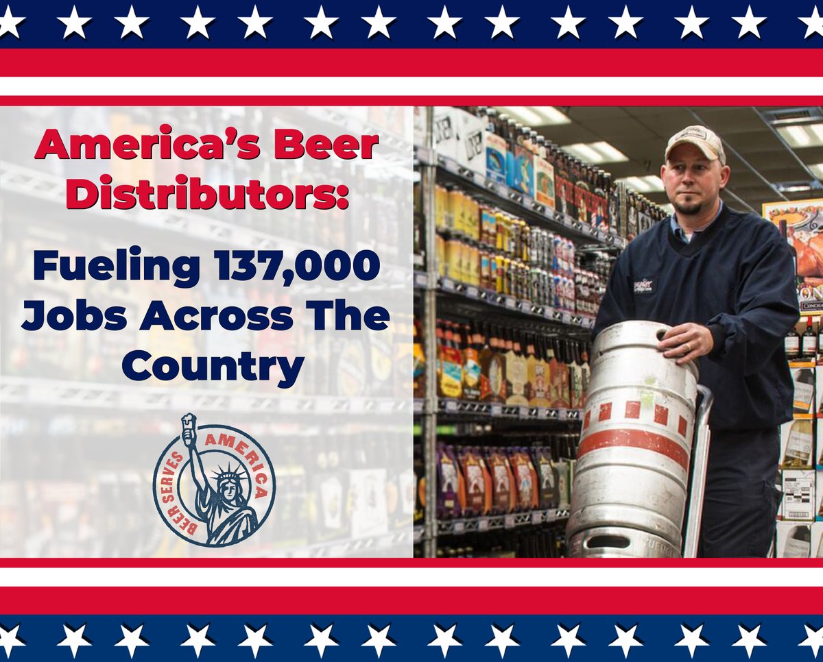 NBWA's tweet photo. As over 137,000 Americans in the beer distribution industry get ready for a busy #MemorialDay weekend, read this year's Beer Serves America report to learn about the important role these independent businesses play in your community: https://t.co/8U8yiFfW6N https://t.co/fkZfpVWxmd