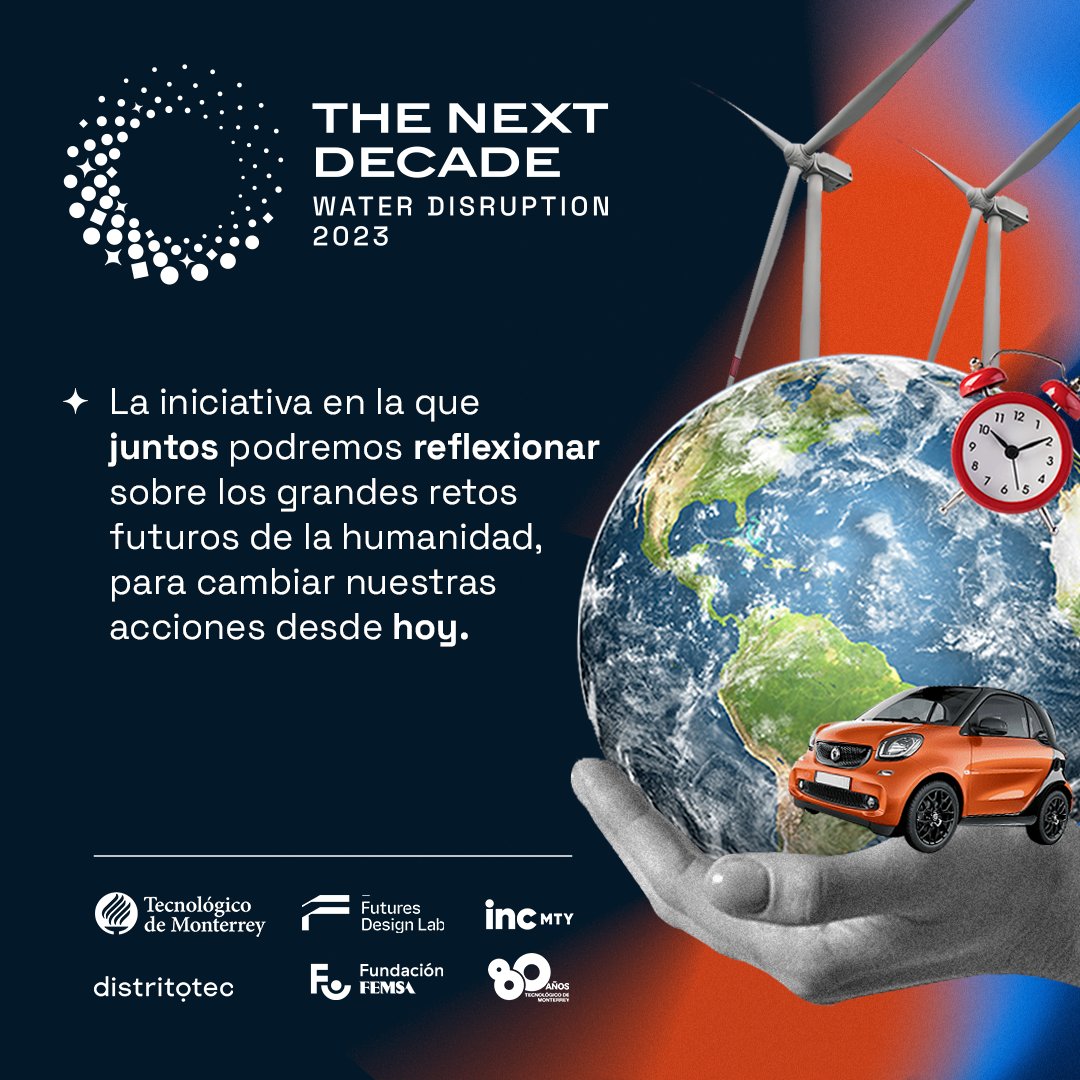 incMTY's tweet image. El futuro se acerca velozmente hacia nosotros. The Next Decade nos ofrece un respiro para pensar e idear alternativas para un mundo mejor 💡.

👉 Conoce más y regístrate aquí:
hubs.ly/Q01RpbDV0

@FundacionFEMSA
#thenextdecade #expedition #waterdisruption