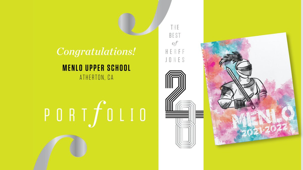 YearbookLadies's tweet photo. 🎉 👏Congrats to the Menlo YBK staff on being featured in Vol 28 of Portfolio. You give your school &amp; students a voice. Welcome to our collection of the best of the best. @menloschool 

#Portfolio28 #YBKAllDay #JustWatchUsYBK 
#theyearbookladies
#hjyearbook
#byyourside https://t.co/bdpt3suTPv