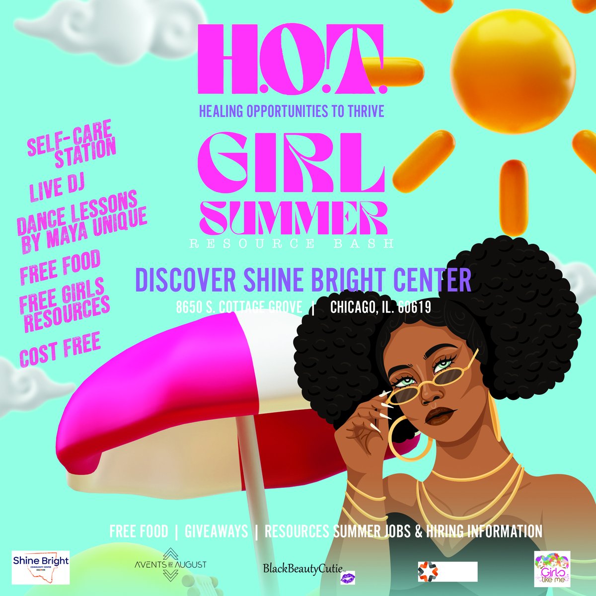 📣 Join us for a Healing Opportunities to Thrive (H.O.T) Girl Summer Resource Bash, hosted by GLMPI and our incredible community partners! 🌟✨ Let's kick off the summer in style and create a safe and empowering space for girls in our community. 💪🌺