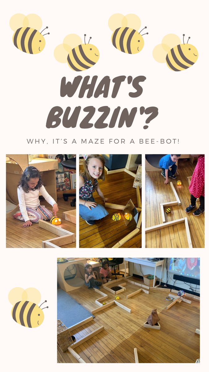MsMichelleMatte's tweet photo. Intro. Bee-Bots! Students had programmed the bee to travel through the maze to visit a friendly caterpillar, a bee buddy, flowers, an ant hill, a mirror (check out those flashy eyes) and a honeycomb. We had to watch out for the snake, don’t go near there! @ross_dsbn @KindersRoss https://t.co/iyc9YKVxJ8