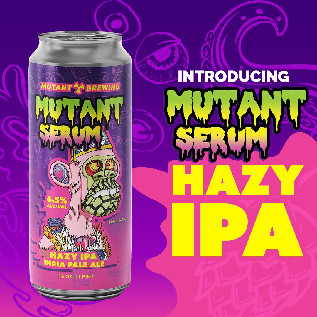 SteveMasterson_'s tweet photo. Our first line of beers is set to launch in just 1 month! Can’t wait to share this new amazing IP brand with the whole community! @mutant_brewing 

@BoredApeYC @BaycCouncil @yugalabs 

#bayc #mayc https://t.co/R9vdG7DLU9