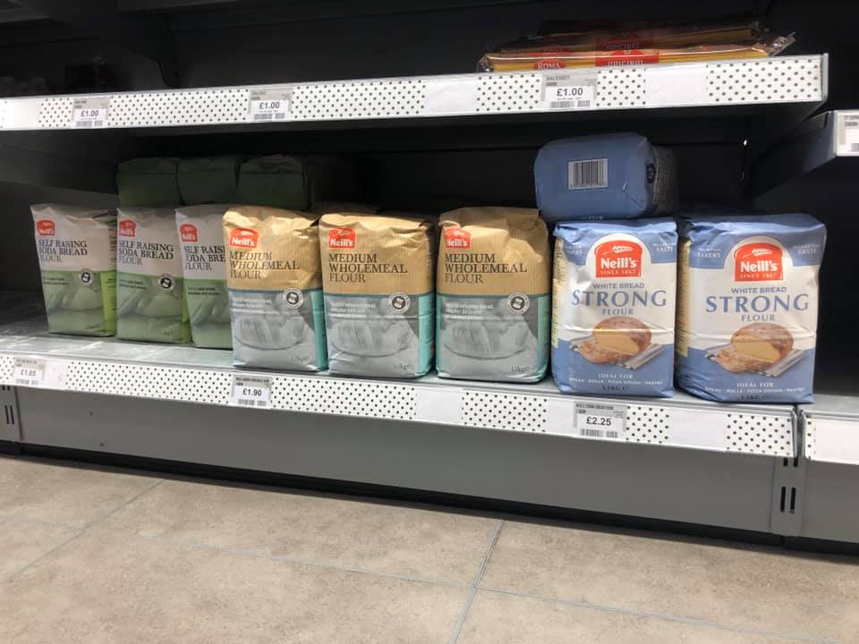 Hard to believe this was launched 3 years ago – a packaging redesign for Neill's Flour. Previous looked almost like an "own label". New one much stronger &amp; alive. Some of the pics here show a direct "before" and "after" as the new packs were being phased in. Compare for yourself.