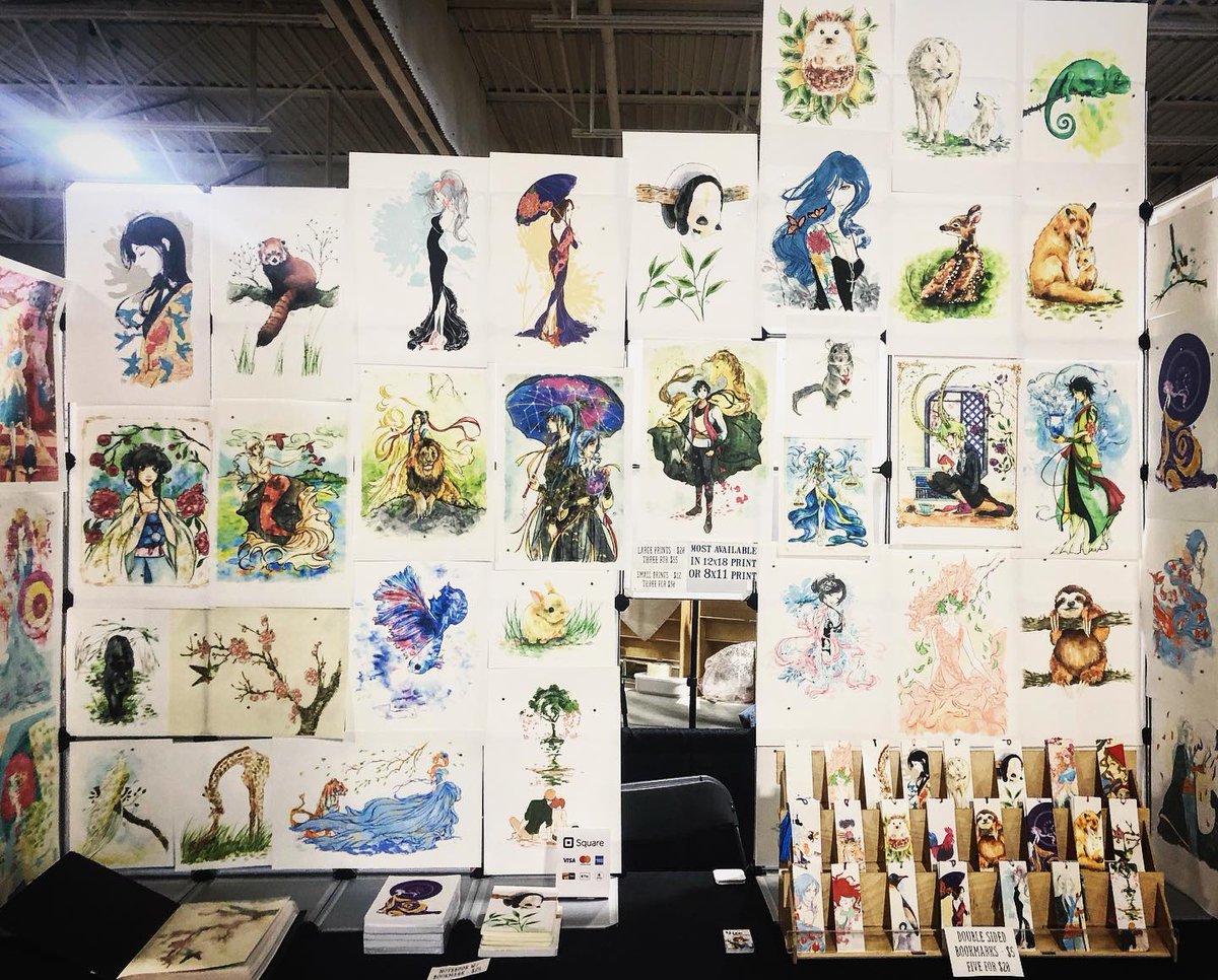 yienwyn's tweet photo. So excited for the first day of #animenorth 🙇🏻♀️pls visit me at the professional artist alley at D04 ❤️ can’t wait to see u 🎨 #yienyip #illustration #watercolor https://t.co/eg9Au1o5za