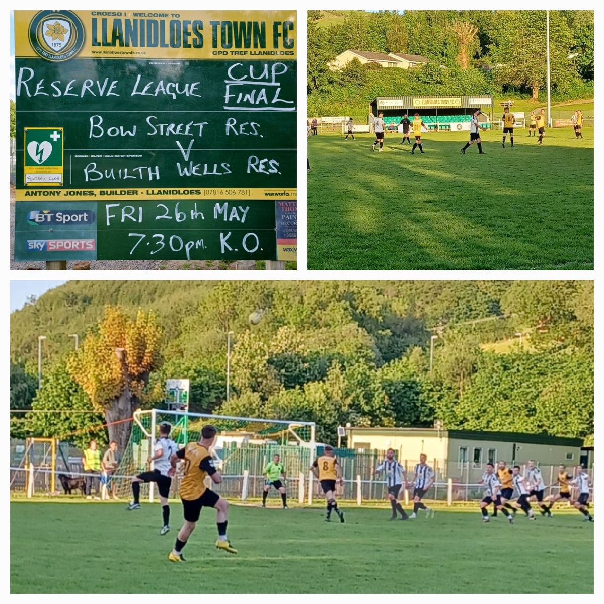 +184.Victoria Park,@LlaniTownfc for #FAWReserveLeagueCentral #CupFinal, a fairly even and  entertaining contest, with no quarter given or taken FT @BowStreetFC 2 @BuilthWellsFC 2. Both teams ended the game with 10 men. Pens 5-6. #groundhopping @HoppersGuide #grassrootsfootball