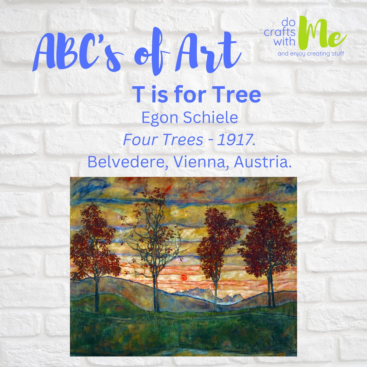 Welcome to another exciting chapter of the ABC's of Art! Today, we dive into the letter T, and T is for Tree, a symbol of resilience, strength, and the beauty of nature. 🌳
#TreesInArt #ABCsOfArt #TreeInspiration #ArtisticExpressions #EgonSchiele #FourTrees #NatureInArt