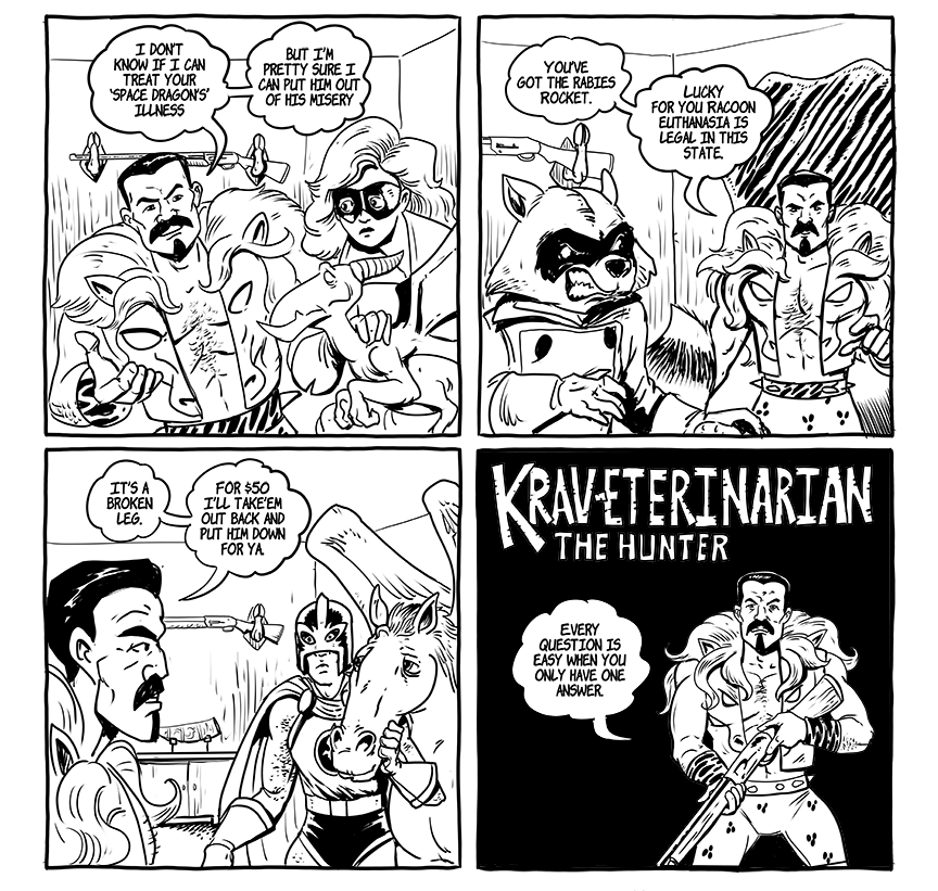 bryankellydraws's tweet photo. For one time only, please enjoy the adventures of Krav-eterinarian the Hunter!
Next week MODOCtor will return in the Revenge of MODOtor!
#modoctor #kraven #kraventhehunter https://t.co/f7043HhEsn