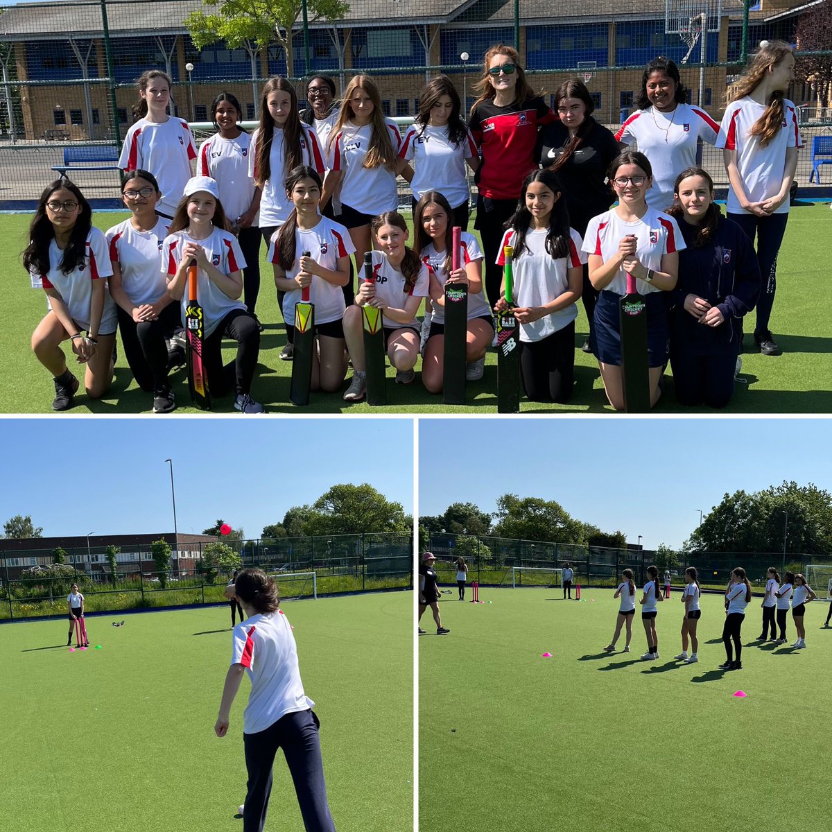 StJoesRCpe's tweet photo. A brilliant session with Year 8PH girls displaying excellent striking and fielding skills. Thank you Rebecca from @RTCricketWales for coming in to refine our learners skills. #smilingfriday #wicketkeeperandlongthrows https://t.co/8zbXctRF9m