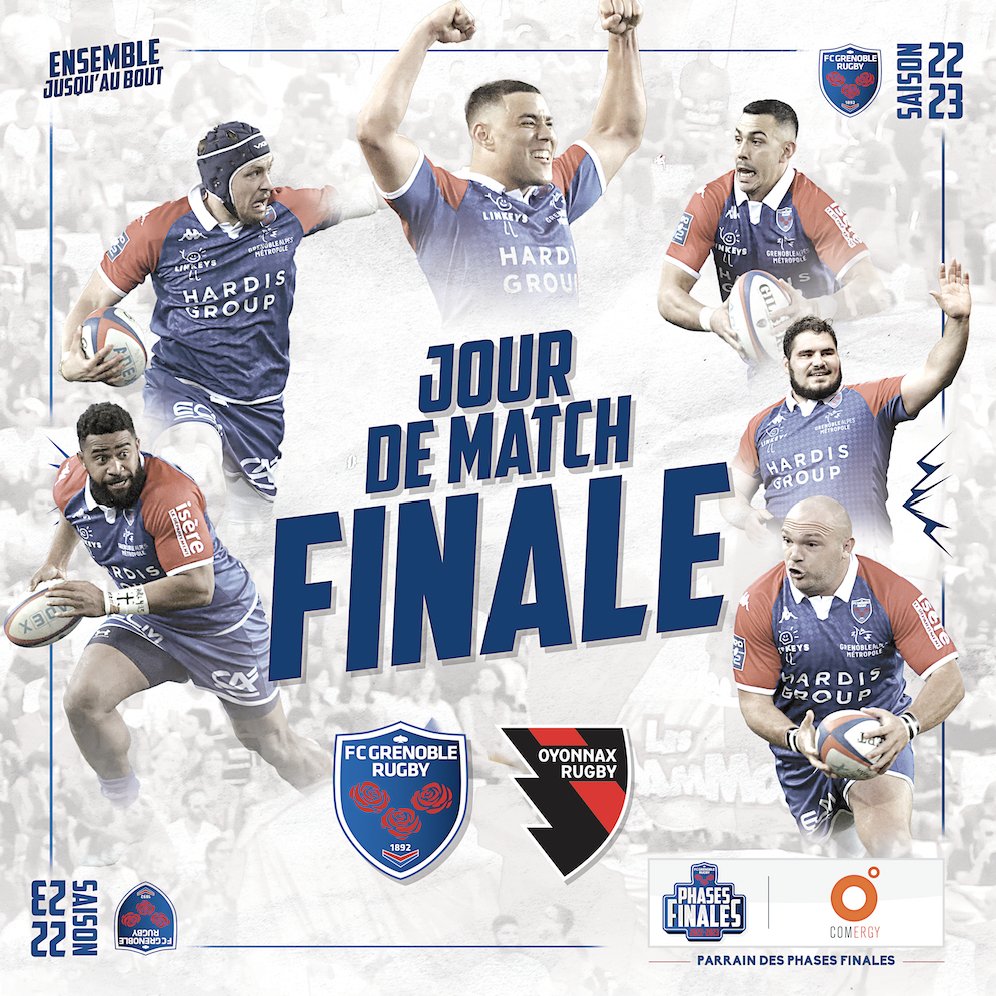 𝗝𝗢𝗨𝗥 𝗗𝗘 𝗙𝗜𝗡𝗔𝗟𝗘 🔥
🆚 Oyonnax
🏟 Stade Ernest Wallon | Toulouse
🏉 Coup d'envoi à 21h05
📣 rdv pour l'arrivée du bus des joueurs au Stade à 19h15
📺 Canal+ et C8 (en clair)
#FinalePROD2 #OYOFCG #AllezFCG 🔴🔵