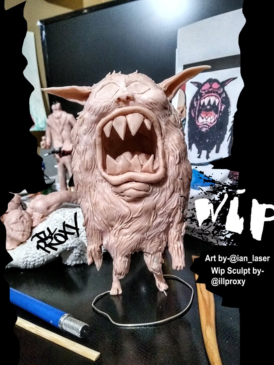 illproxy's tweet image. #FanArtFriday WiP sculpt based on the always awesome art of @ianlaser !!!

#sculpture #sculptor #monster #creature #illproxy #art #design #ianlaser #horror #artist