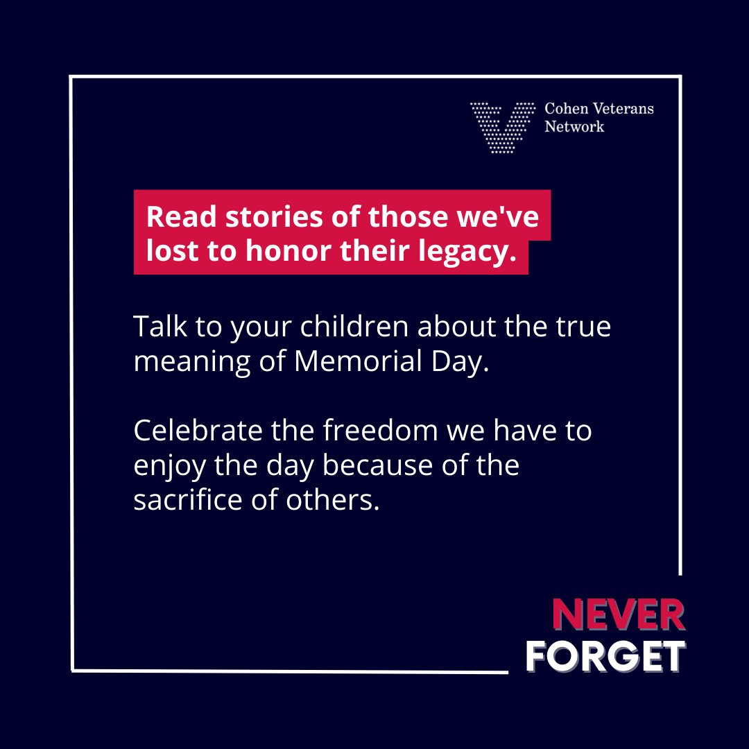 While less than 1% serve in the military, all Americans can honor those who have made the ultimate sacrifice. 

Here are some ways you can commemorate #MemorialDay and support your military community. 

Share how you support this important day?