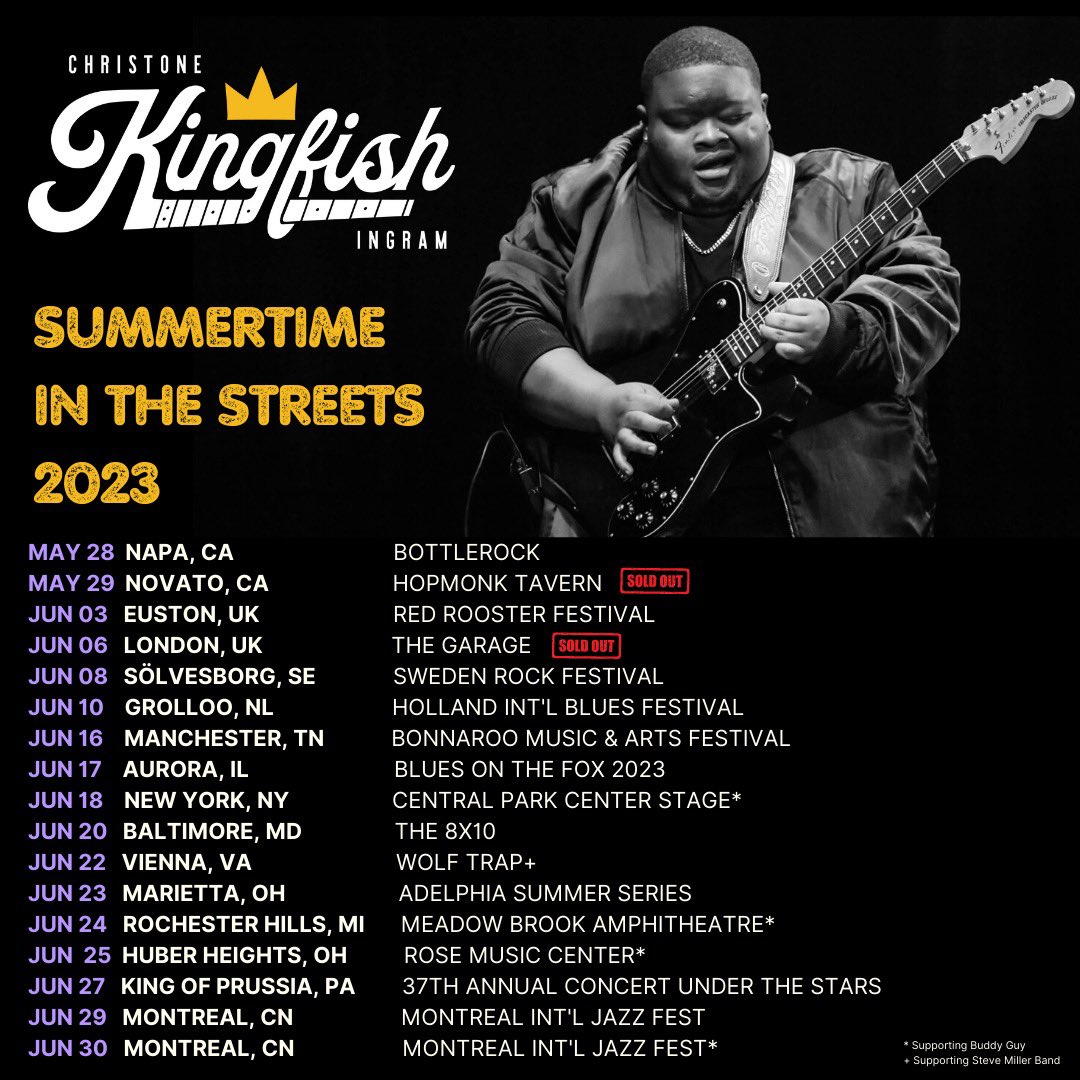 In these streets this summer… US, Canada & Europe. See you there. 🤟🏾🎸✌🏾