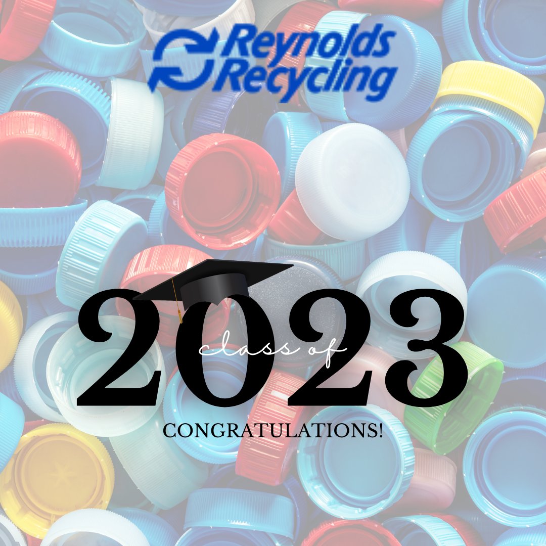 ReynoldsRecycle's tweet image. #capsoff to all of the students who made it through another school year! #congratulations from all of us at Reynolds Recycling! (And yes... this is a #recyclingtip for #plastic and #glass #container #redemption too! Don't forget to remove all caps before arriving!) #classof2023
