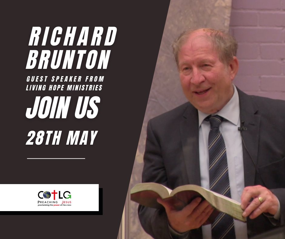 Come and join us for a service with Richard Brunton at 10.30am on Sunday, 28th May at Orleans Park School, Twickenham!

#sundayservice #christianministry #heartheword #worshipgod #praiseandworship #healingministry #guestspeaker #cotlguk #livinghopeministries #church #mission