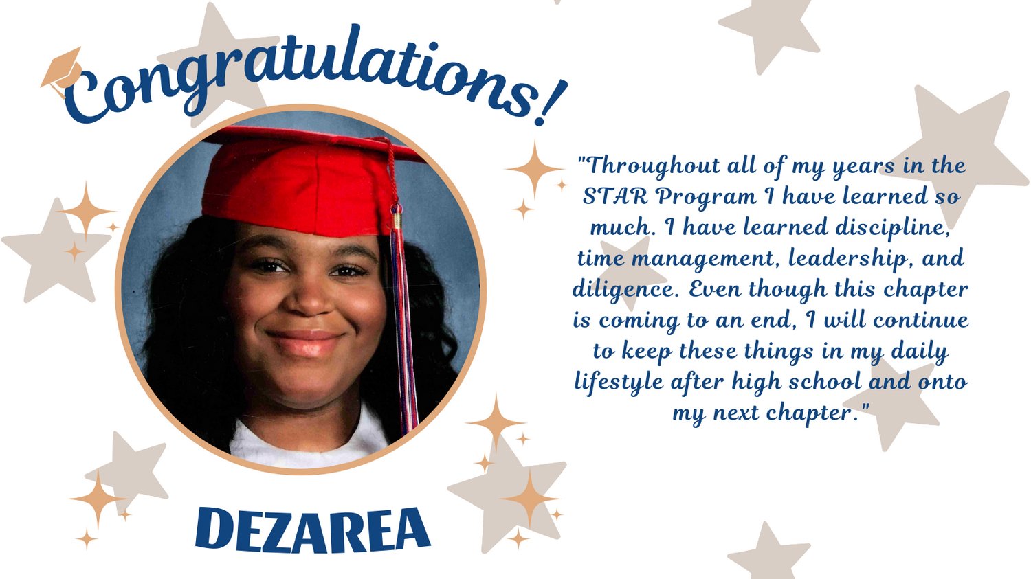 STAR Sponsorship on X: &ldquo;Dezarea, Fellowship Academy Graduate 