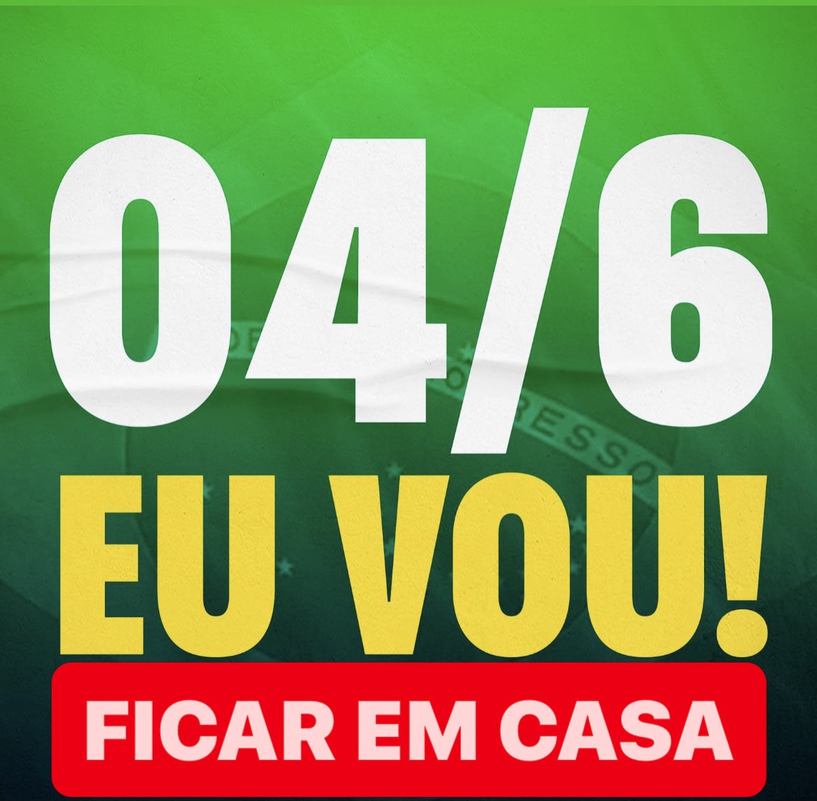 Ok PATRIOTAS? FICAR EM CASA! 🇧🇷

#BolsonaroOrgulhoDoBrasil #BolsonaroTemRazao #PatriotasGuerreiros