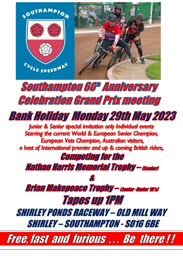d_make's tweet image. A meeting not to miss ....top class Cycle Speedway racing, World, European former British Champions, Internationals including Aussies.....please share or see you there 🏁