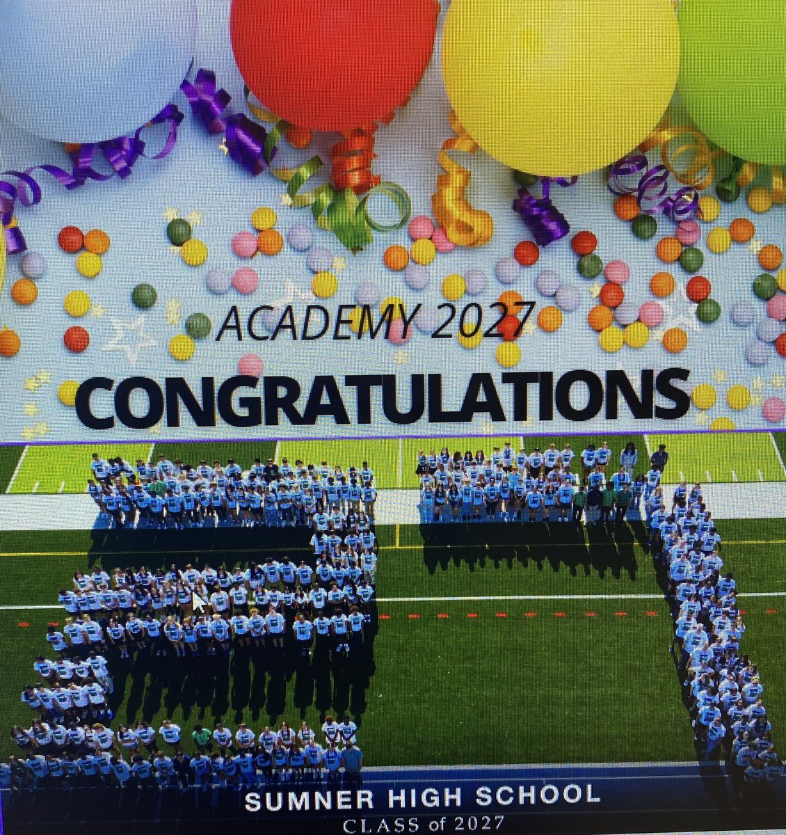 McClainEducates's tweet photo. Congratulations class of 2027! Iam so proud &amp; honored to celebrate your success. It has been a privilege to watch my baby Stingrays grow into brilliant young men and women#raysup 💚@HCPS_SumnerHS #clapout #8thgrade #unitythrudiversity https://t.co/qvn1tUNMU3
