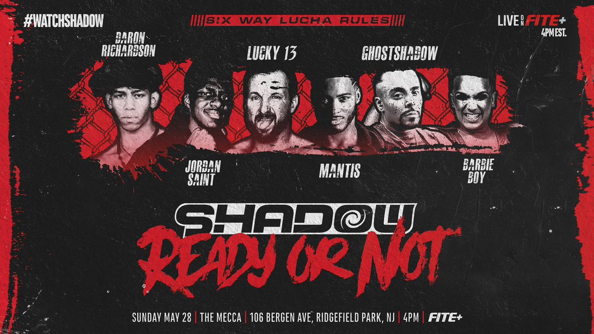 💥💥 @ShadowWrestle1 is bringing an army of top #wrestling names to Ridgefield Park, NJ this Sunday for #ShadowRoN.

Streaming LIVE on #FITEplus 📱
Get a month of FITE+ for just $7.99💰
May 28 | 4pm ET🗓️
👉bit.ly/ShadowRONFITEp…

@bountykeith