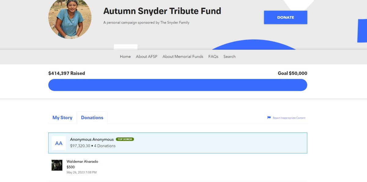 gofundme.com/f/zack-snyders…

THANK YOU EVERYONE FOR HELPING ME RAISE MONEY FOR #AFSP

AS PROMISE THE MONEY WE RAISE TOGETHER WENT TO CHARITY 

#UsUnited #ForAutumn 

supporting.afsp.org/index.cfm?fuse…