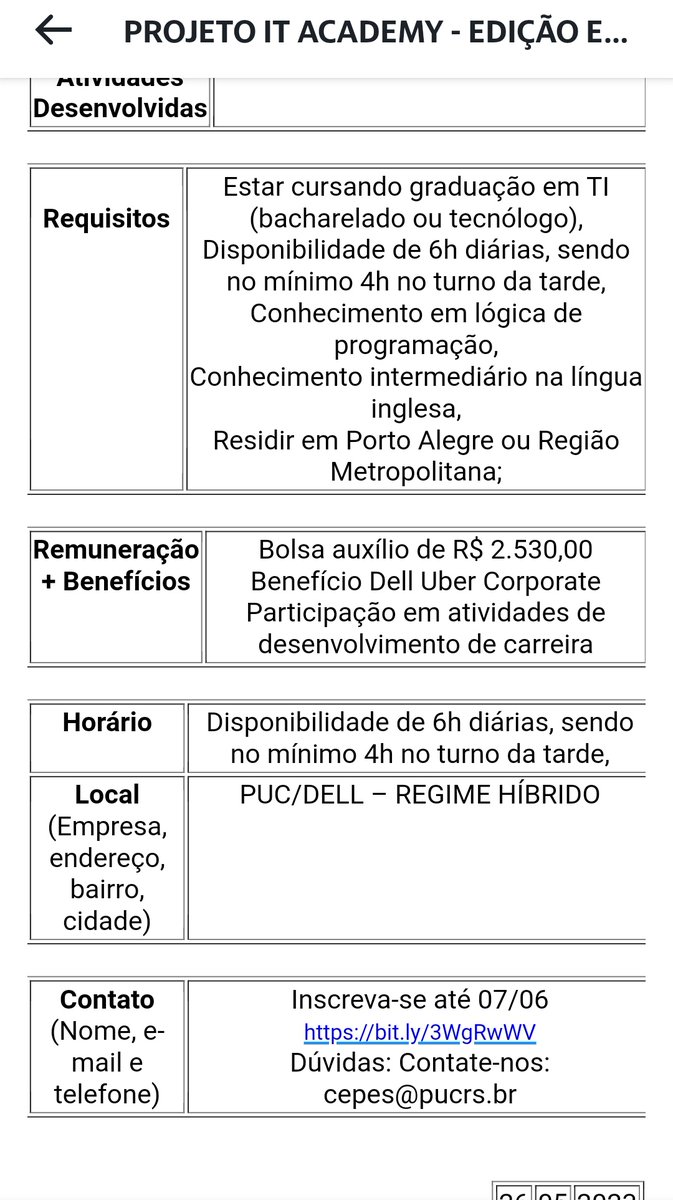 fattetv's tweet image. Moças de Porto Alegre e região que estão cursando alguma faculdade na área de TI. Segue uma chance de participar de um estágio Top e com uma remuneração de dar inveja!
bit.ly/3WgRwWV #pucrs #dell #portoalegre