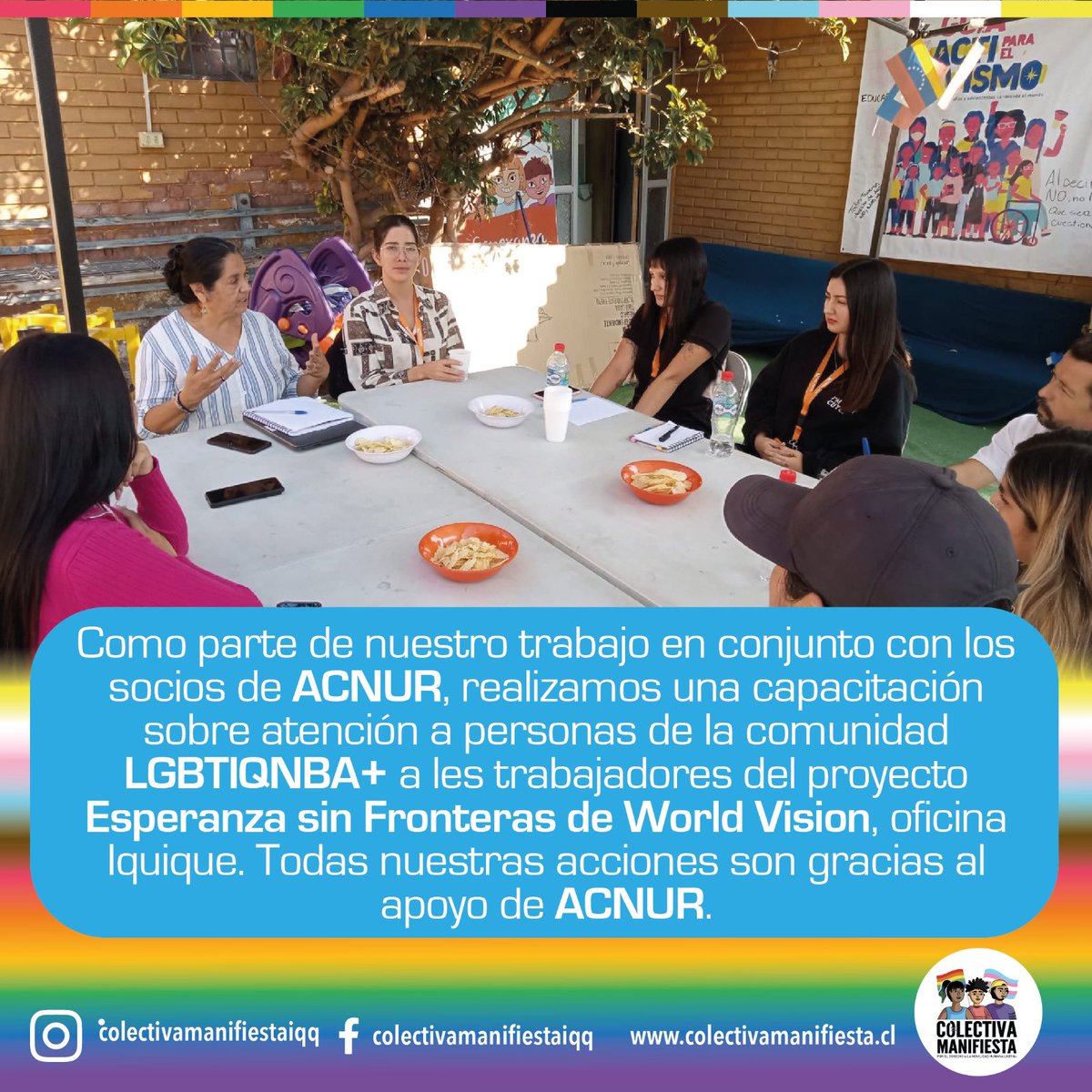 En Tarapaca, seguimos trabajando de manera colectiva con diversas organizaciones, para promover los derechos de personas en movilidad humana LGTBIQA+, gracias al apoyo de <a href="/acnur/">Raphaela</a> podemos continuar trabajando en los territorios.