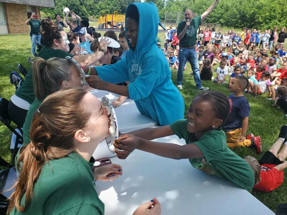 Ending the Fun Run with some pies in the face! What a great day at Walter J! ❤️🐾 <a href="/WJMitchellES/">Walter J. Mitchell ES</a>