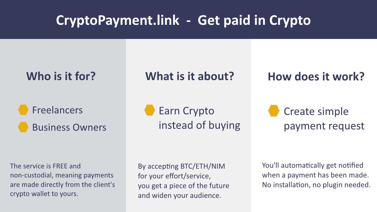 💰🌐 The future of payments is changing with $NIM! Be your own bank, enjoy seamless transactions on the user-friendly @nimiq wallet, and embrace the power of blockchain for secure, borderless payments. 💳🚀 #Web3 #Cryptopaymentlink #Blockchain #bitcoin #SelfCustody