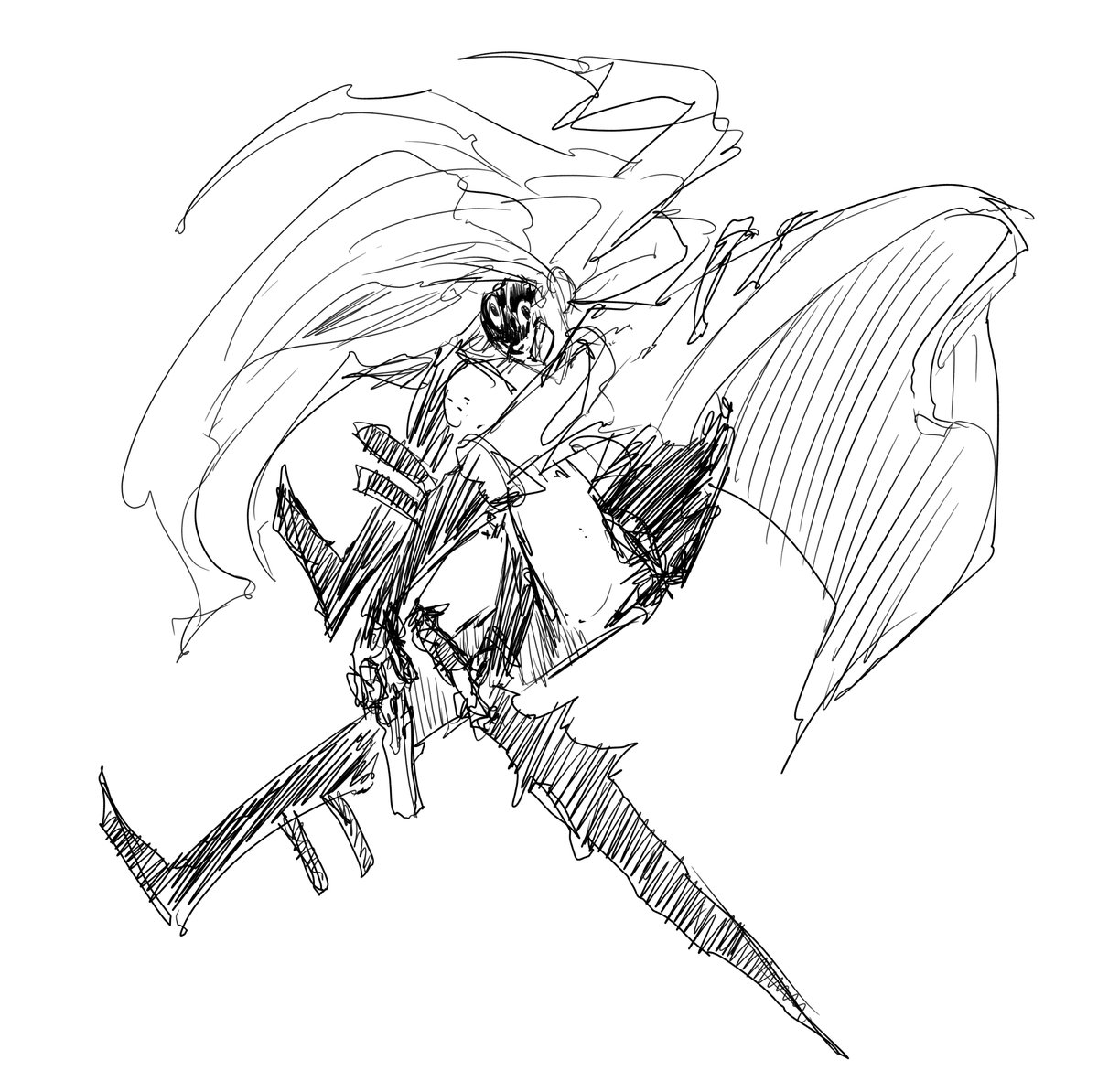 HunterMComics's tweet photo. Cooldown sketch, haven't drawn my girl in a while! https://t.co/Jc4HS69Obl