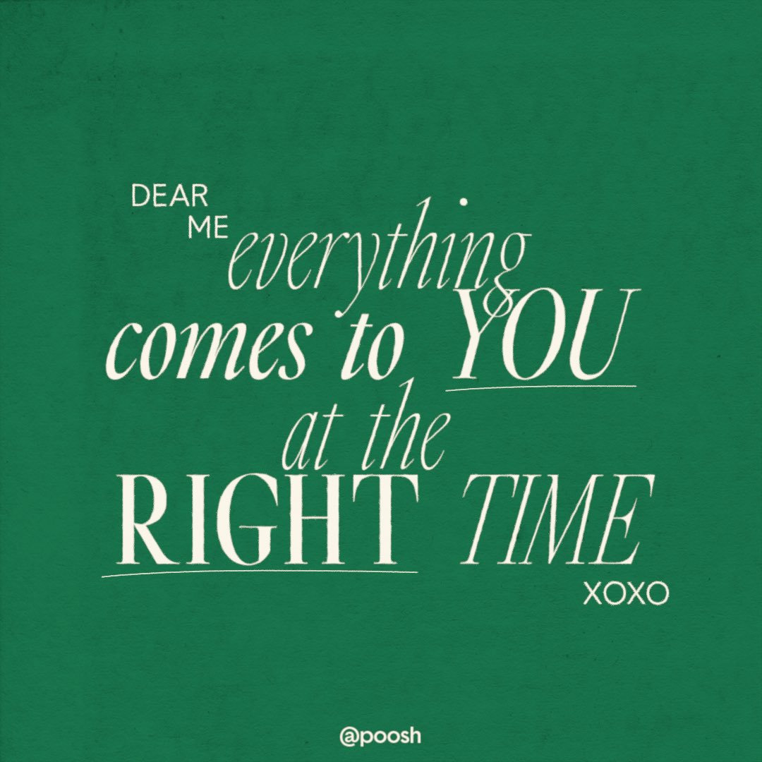 pooshdotcom's tweet photo. Note to self: trust the timing of your life 🤍 https://t.co/C0fMt6c4v1