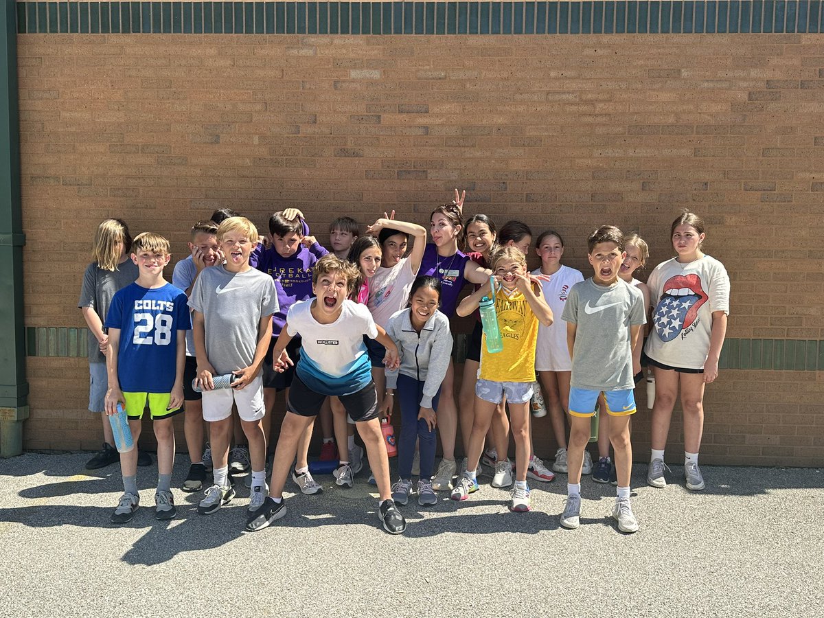 MissEickel's tweet photo. Matball and lunch outside to celebrate the last Friday of the school year. After being their teacher for two years I’m not ready to say goodbye!! ❤️🦅 https://t.co/OBjTIyERXP