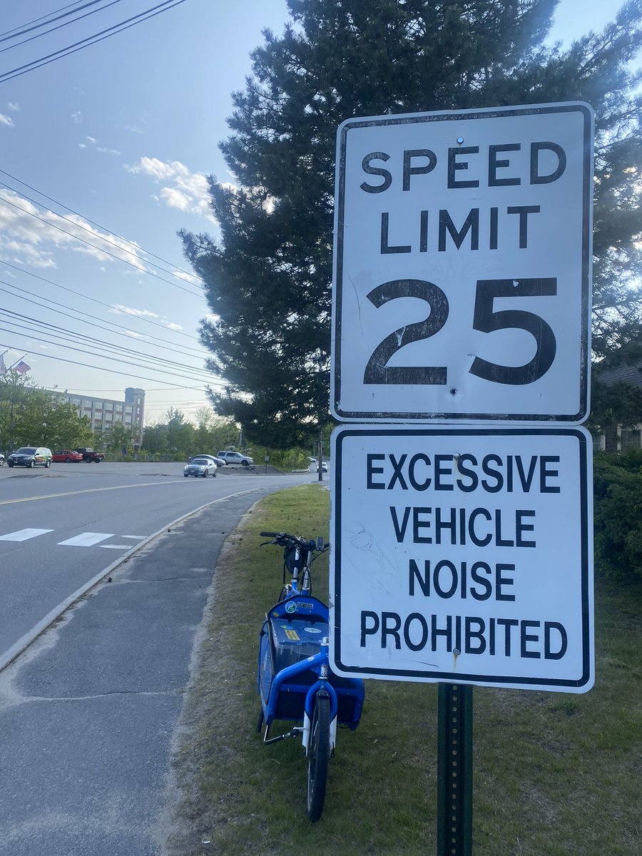 Been noticing that this “Excessive Noise” sign on Elm was missing a bolt &amp; hangn upsidown. We fixed it w/tamper proof nuts. Question <a href="/BiddMECity/">City of Biddeford</a> Why is Elm 25mph while local neighborhood Granite St. is still 30mph? <a href="/BiddmeWard7/">Liam LaFountain</a> <a href="/mgrohman/">Martin Grohman</a>