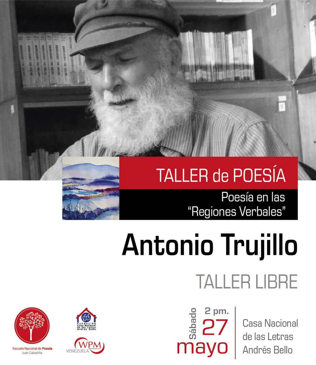 “Todo poeta tiene algo de aldeano” La afirmación de Wallace Stevens sirve de introducción para presentar la extraordinaria labor de Antonio Trujillo en su faceta de periodista, al buscar en la poesía el testimonio del lugar. No dejen de ir al taller de la E. Nacional de Poesía