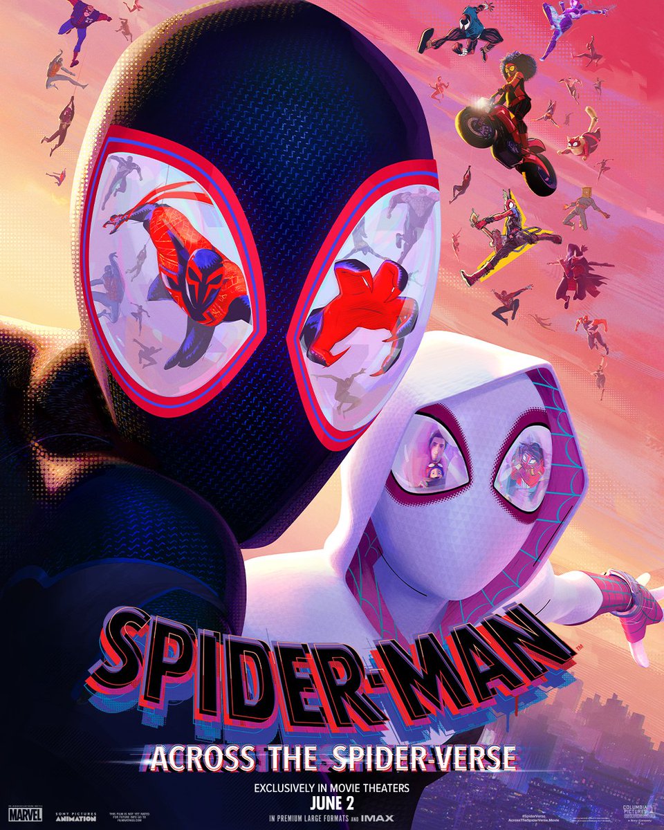 dts's tweet photo. Gear up for an exciting adventure with Spider-Man! Miles Morales reunites with Gwen Stacy and a team of Spider-People to protect the Multiverse.
Don't miss "Spider-Man: Multiverse Unleashed" in theaters starting June 6th, featuring immersive DTS:X audio. #SpiderManMultiverse https://t.co/R3dtTTDl7X
