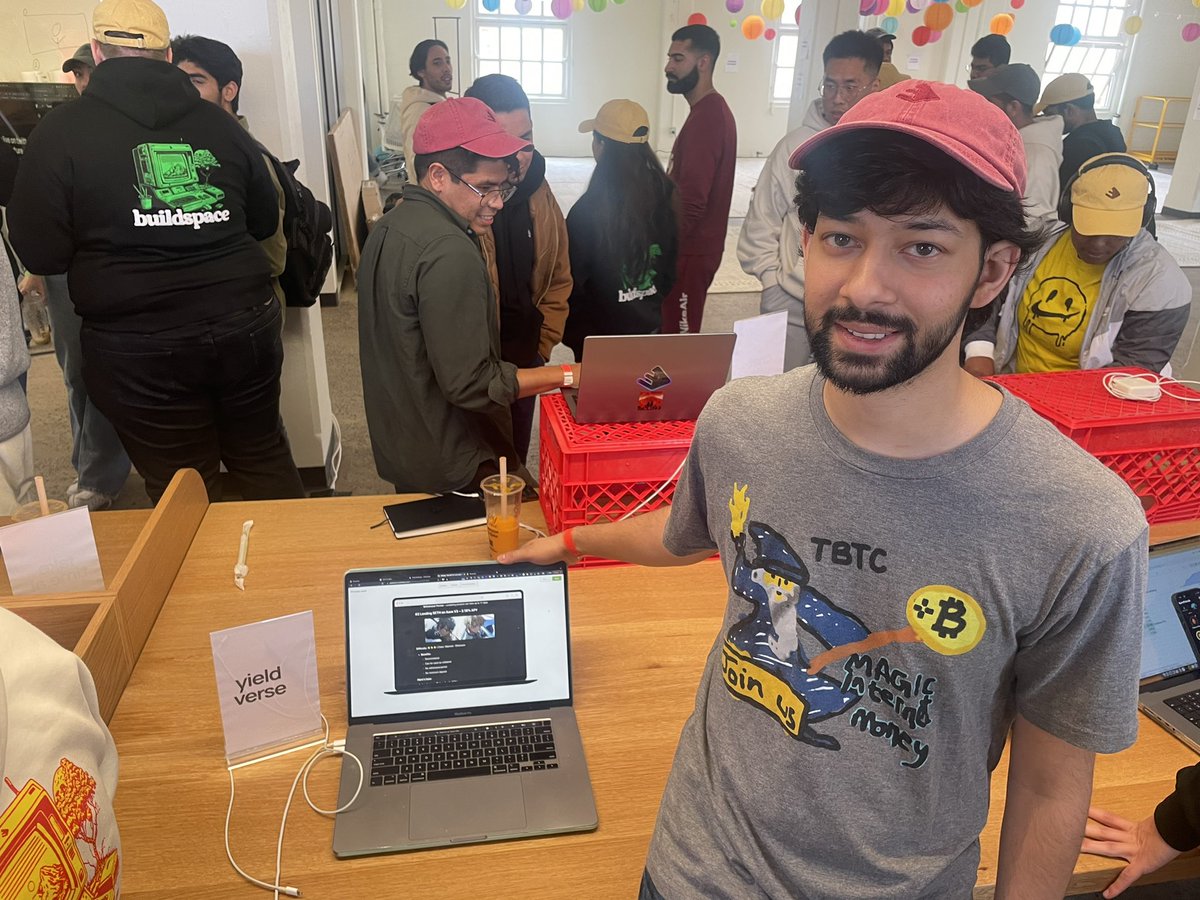 0x_Tariq's tweet photo. Showcasing @yieldverse at the @_buildspace school - learn how to maximize your magic internet money every week! Link in bio #nws3 #eth https://t.co/7dVn4Z1M4z