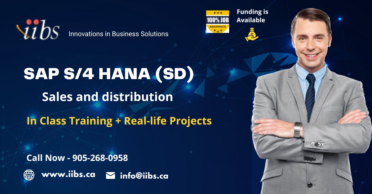 sap_trainings's tweet image. SAP S/4 HANA SALES Certification   Training-Making Tomorrow Better
Funding available from Govt. of Ontario
The Batch is going to start on JUN 04, 2023 … REGISTRATION IN PROGRESS
Call us at 905-268-0958 or email at info@iibs.ca