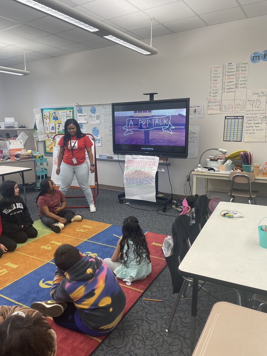 House of fire 🔥 2nd graders showing their support for our 3rd-5th grade students by creating cards with words of encouragement as they prep for the EOGs! So many of them wanted to make more than one card to ensure everyone gets one. ❤️ #WeAreCrew #HouseOfFire #HouseMeeting