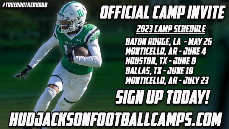 Thank for the camp invite! @WeevilFootball @LRHSFBRecruit