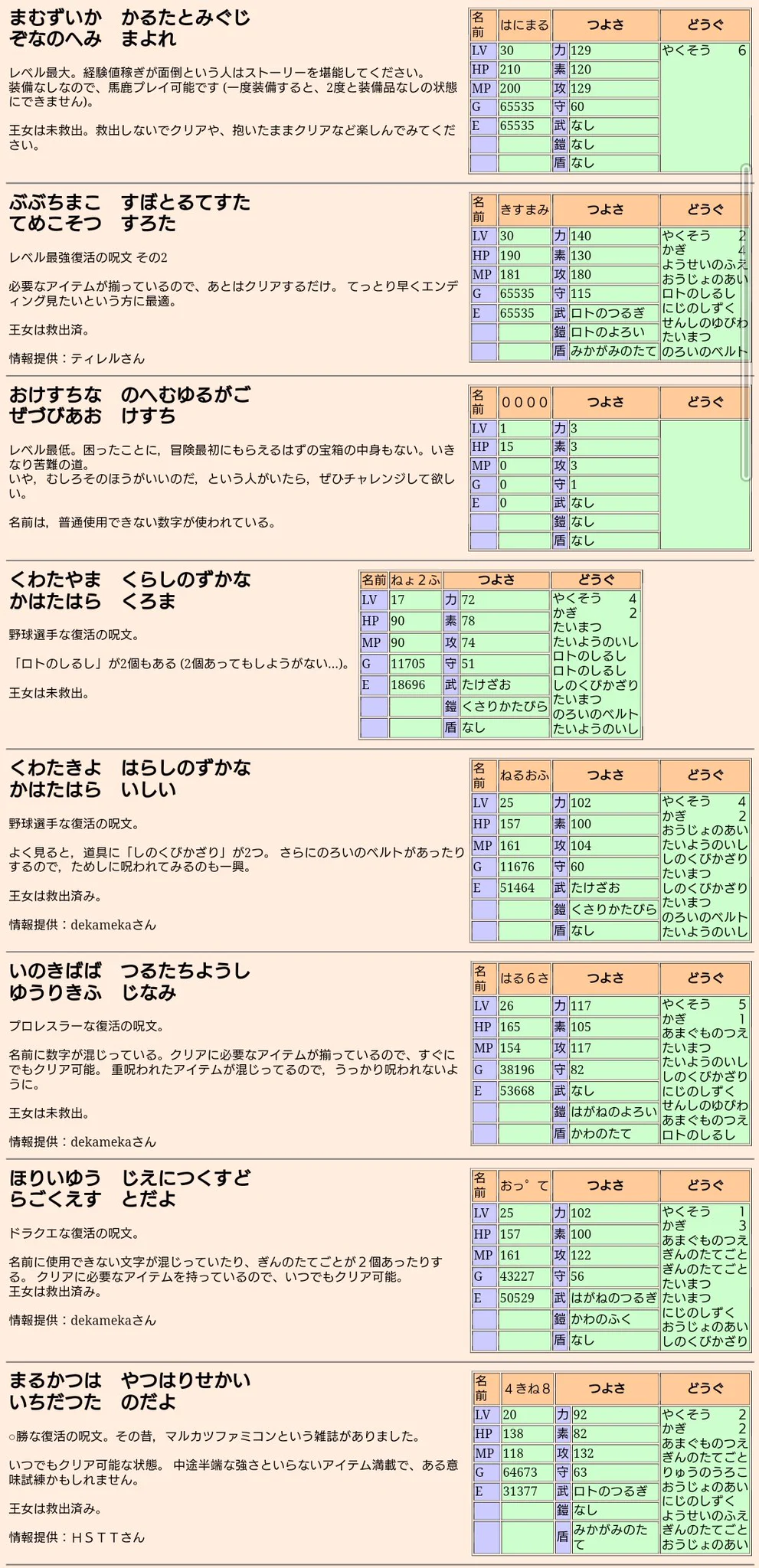 キミはいくつ知っていたかな？
俺は8個  