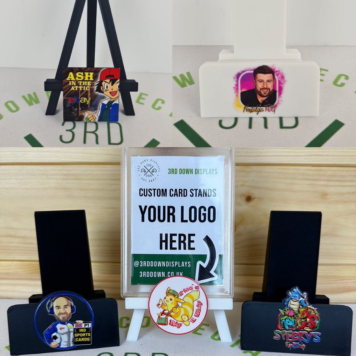 The New Stands are here. Check them out, the latest technology meaning we can get photo quality images on your custom stands for you !! Only £10 per stands

3rddown.co.uk/bespoke-custom…

#CustomStands #tradingcards #newproduct #photoquality #Stunning #newstands #Customcardstands