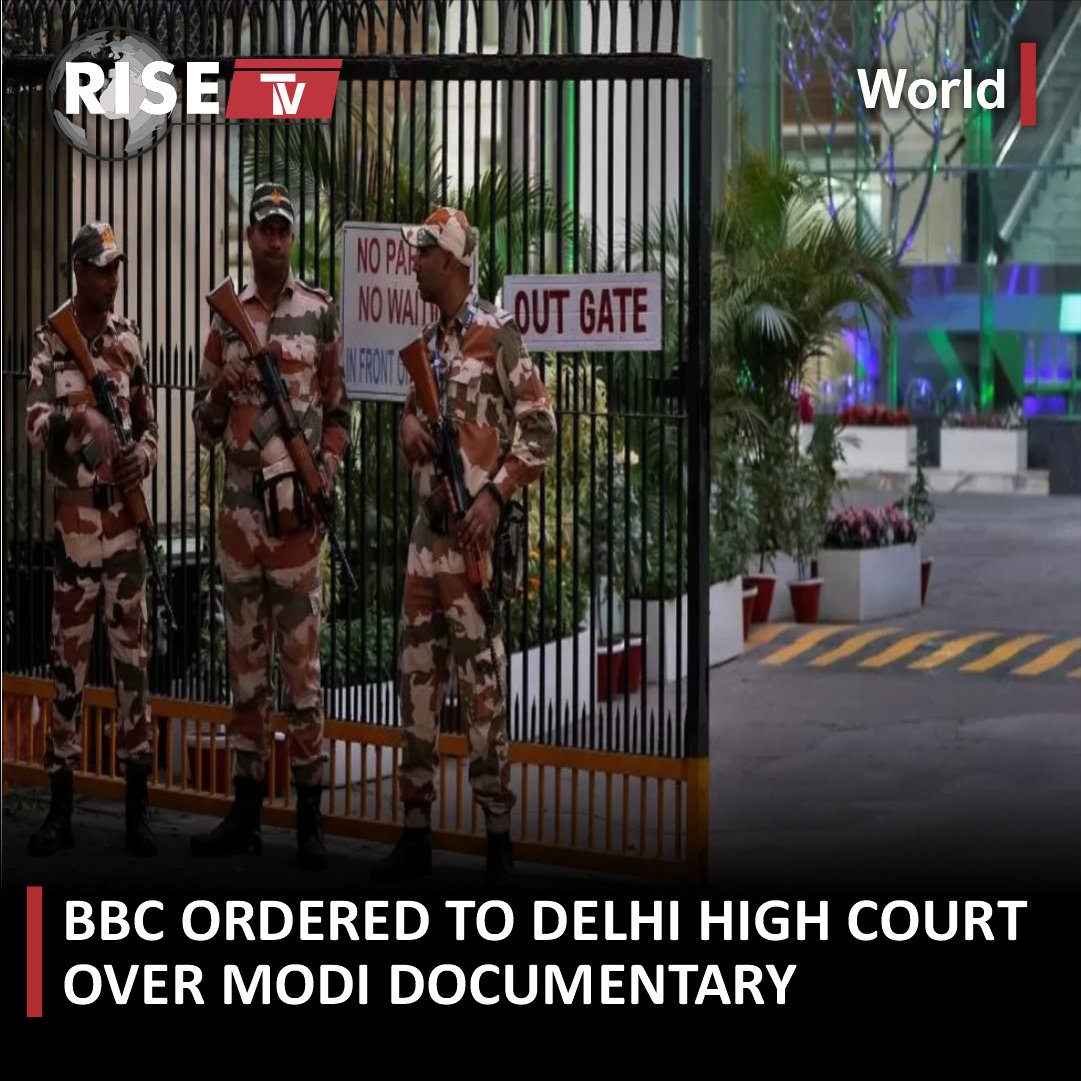 RiseTv_Global's tweet image. Legal action unfolds! The BBC is ordered to appear before the Delhi High Court over a documentary involving Prime Minister Modi. Stay tuned for updates on this case that raises questions about freedom of press and government accountability. #BBC #DelhiHighCourt #ModiDocumentary