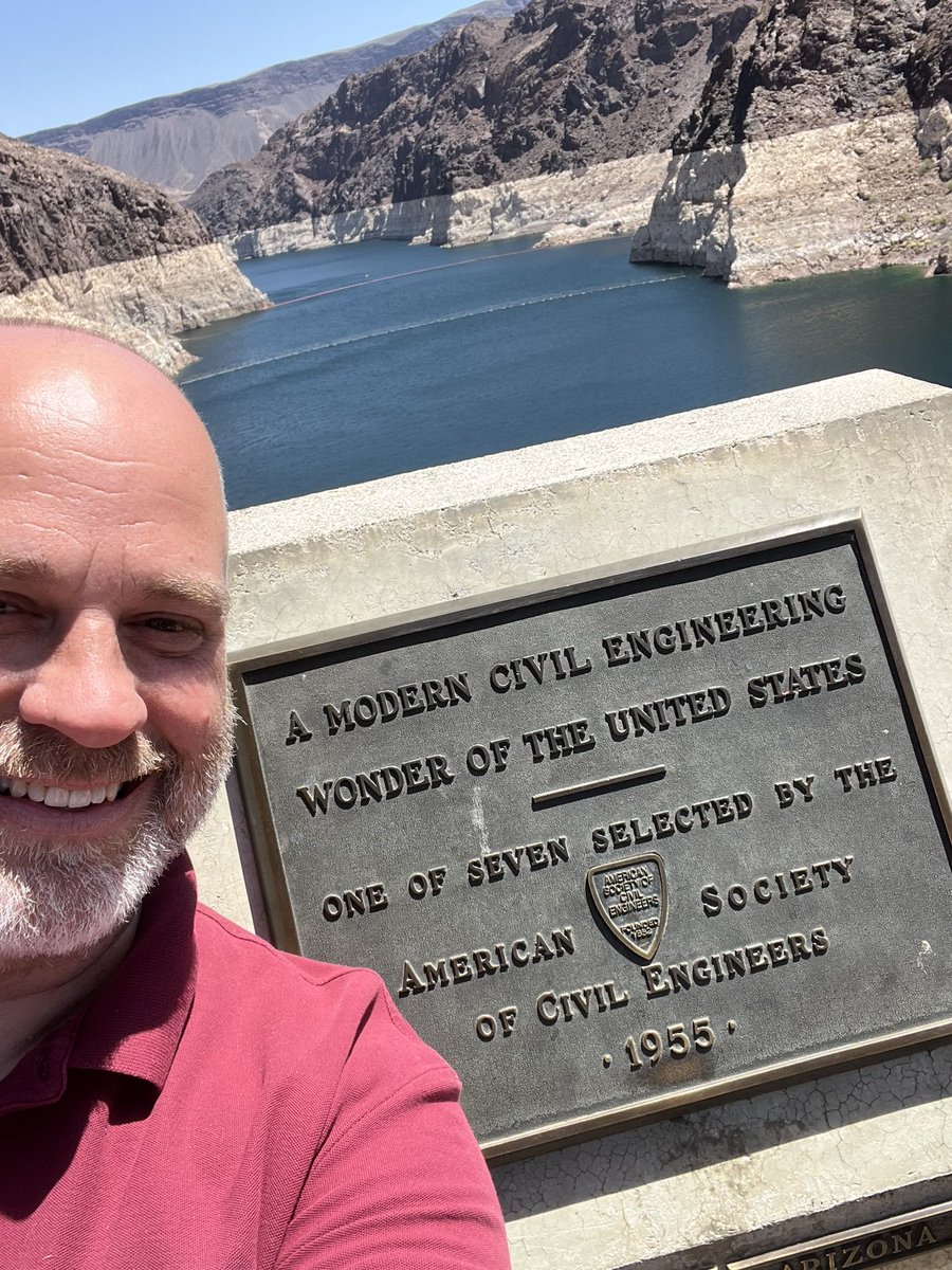 The @ASCE_EWRI Congress participants made it to the Hoover Dam today.   #visitascelandmarks. #ewri23