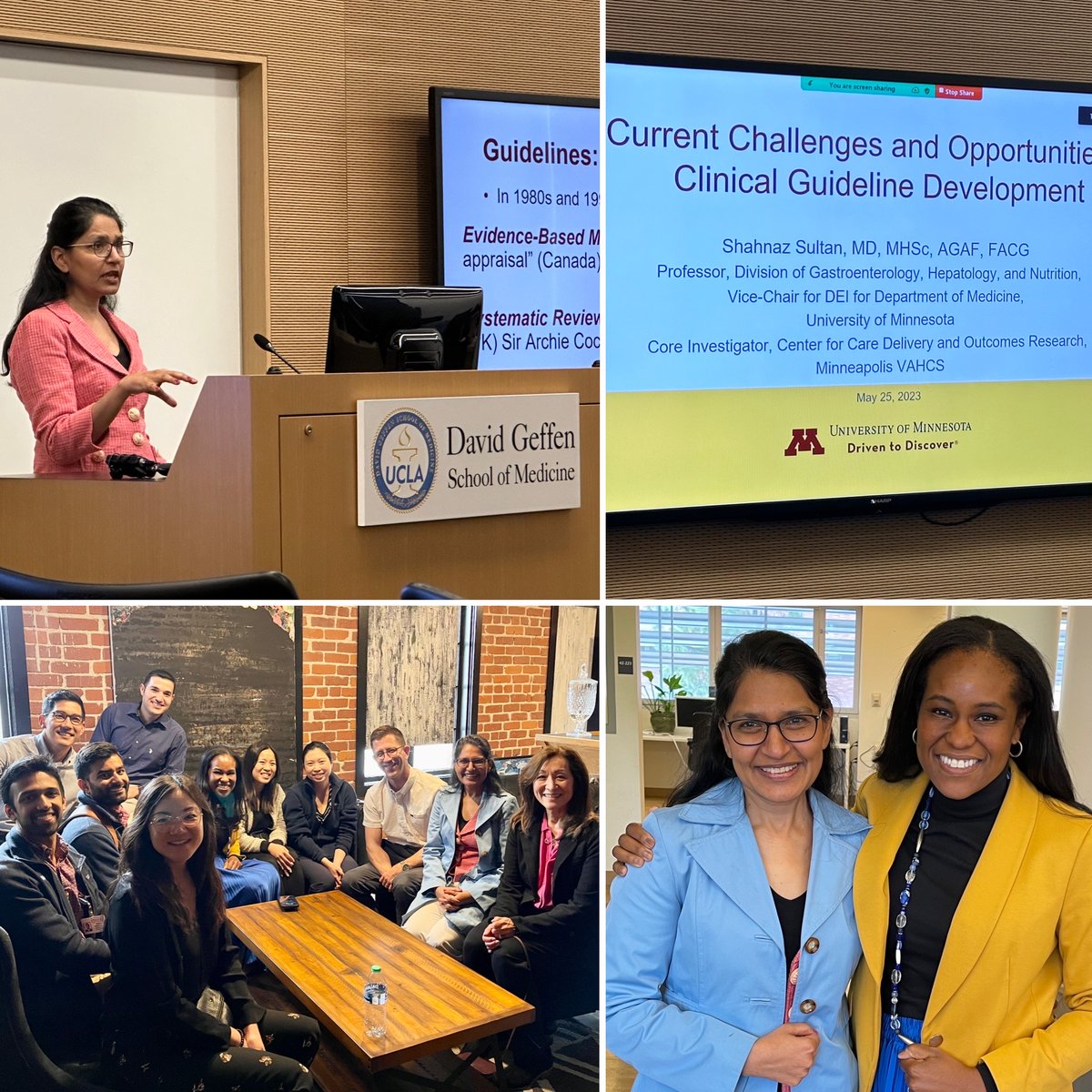 Fola May, MD PhD (@drfolamay) on Twitter photo 🙌🏾Wonderful time w/ Shahnaz Sultan (<a href="/SultanShazi/">Shahnaz Sultan</a>) as our <a href="/UCLAGIHep/">UCLA Gastroenterology and Hepatology</a> Visiting Professor the past 2 days. So valuable to hear her break down the science of clinical practice guidelines & impart her wisdom on achieving career success. <a href="/UMN_DOMResearch/">UMN DOM Research</a> <a href="/UMN_GI/">@UMN GI Fellowship</a> <a href="/LinChangMD/">Lin Chang</a> <a href="/esrailian/">Eric Esrailian</a> 🙌🏾Wonderful time w/ Shahnaz Sultan (<a href="/SultanShazi/">Shahnaz Sultan</a>) as our <a href="/UCLAGIHep/">UCLA Gastroenterology and Hepatology</a> Visiting Professor the past 2 days. So valuable to hear her break down the science of clinical practice guidelines & impart her wisdom on achieving career success. <a href="/UMN_DOMResearch/">UMN DOM Research</a> <a href="/UMN_GI/">@UMN GI Fellowship</a> <a href="/LinChangMD/">Lin Chang</a> <a href="/esrailian/">Eric Esrailian</a>