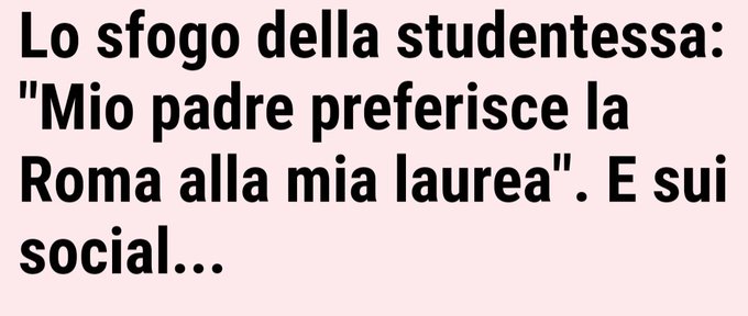 Se mia figlia mi sputtanasse perch&eacute; non vado alla sua laurea per realizzare il sogno della mia vita gli<a href="/tag/sivigliaroma"class="tags"><span>#sivigliaroma</span></a>
