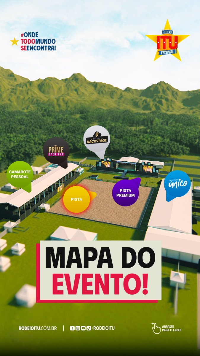 rodeioitu's tweet photo. Quer sentir toda ENERGIA e INTENSIDADE? A PISTA é o setor mais tradicional do Rodeio Itu Festival! Nela você vai poder sentir toda emoção e adrenalina com a sua galera! Ela dá acesso a praça de alimentação coberta, setor de brinquedos e jogos, aos palcos secundários e MUITO MAIS! https://t.co/eS6scKlDKQ